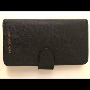 Michael Kors Black Saffiano Folio IPhone X Case